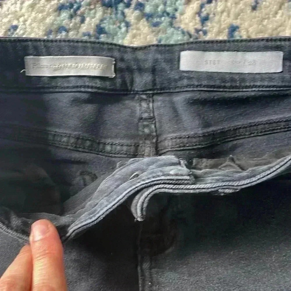 Pilcro and the letterpress STET dark gray jean shorts 28 - Picture 4 of 6